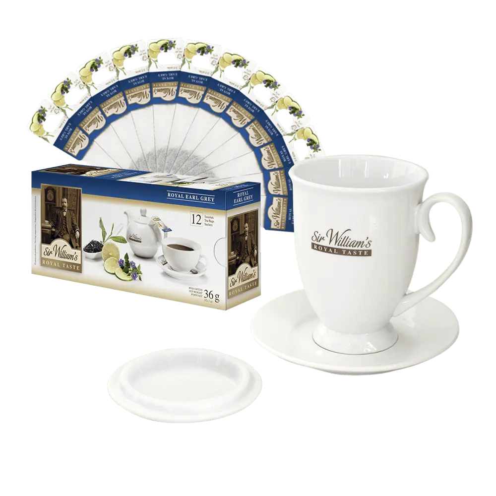 Sir William's Royal Earl Grey 12 saszetek + kubek 400 ml