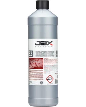 Jax Professional 33 1L - Enzymatyczny preparat do udrażniania rur i odpływów oraz separatorów tłuszczu