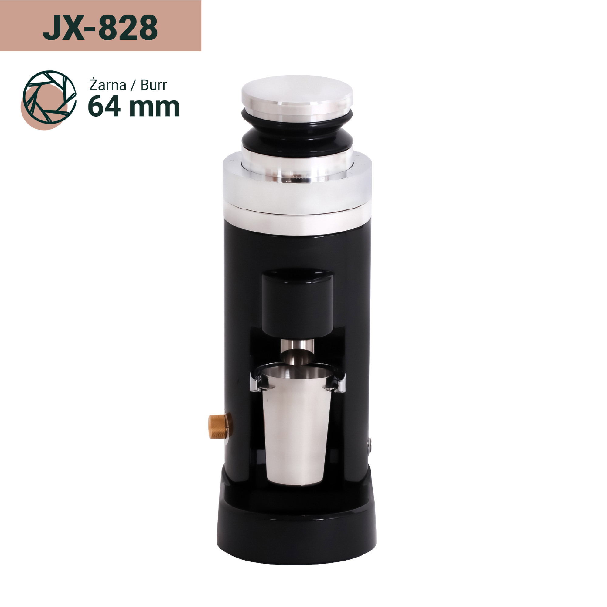 Single-dose JX-828 Glossy Black (żarna 64mm) Coffee Format